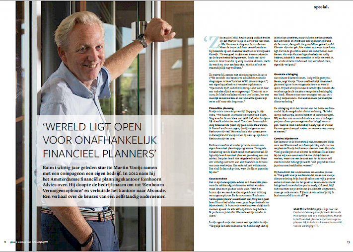 Martin Vooijs in magazine Plan